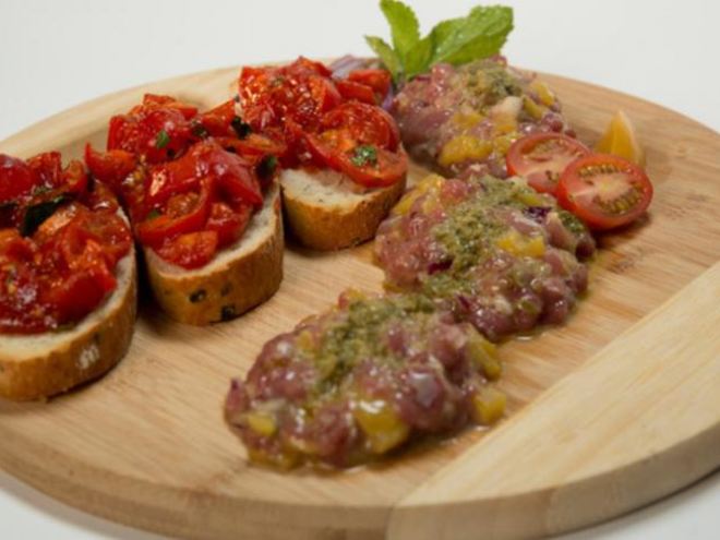 Рецепт тартара из утки с персиками