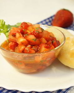 Тартар клубнично-помидорный