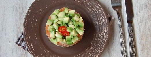 тартар с лососем и авокадо. Шаг 8