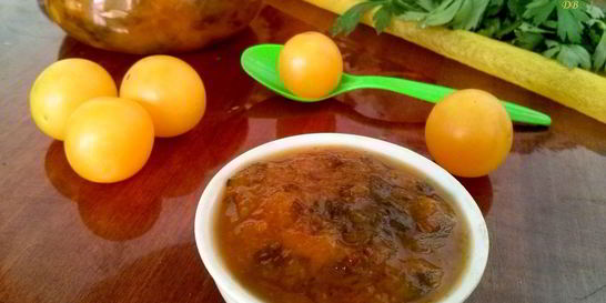 Соус Ткемали из желтой алычи