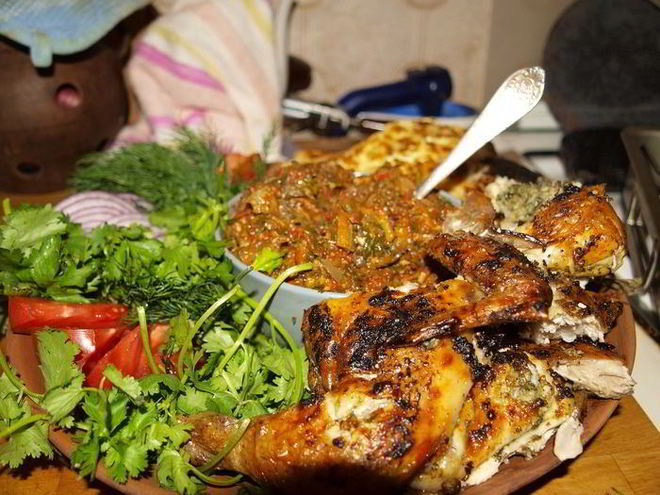 Рецепт цыпленка в ткемали