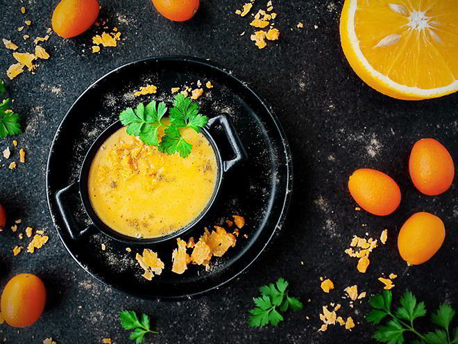 Рецепт заварного сырного соуса с апельсинами