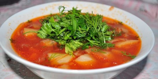 Борщ без мяса в мультиварке