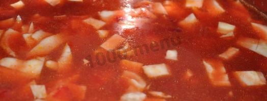 борщ без мяса в мультиварке. Шаг 8