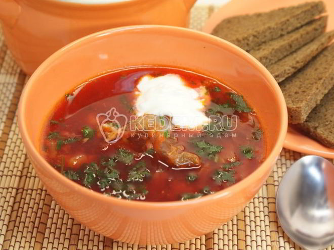 Рецепт борща домашнего