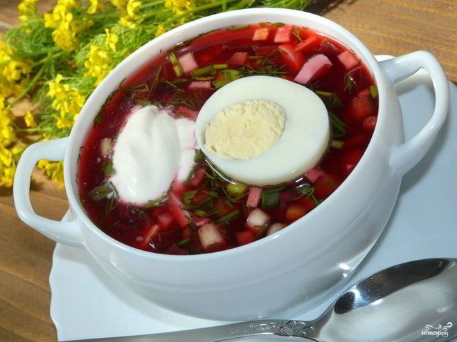 Рецепт борща из маринованной свеклы