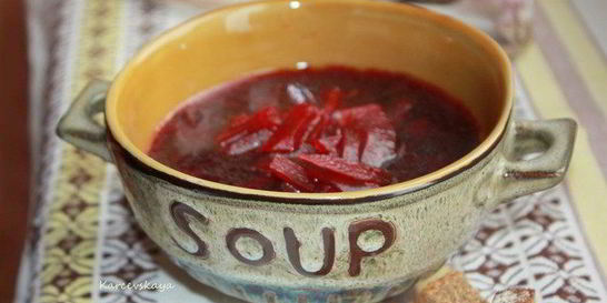 Борщ из запеченной свеклы