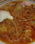 Борщ на курином бульоне без свеклы