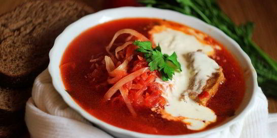 Борщ на свиных ребрышках