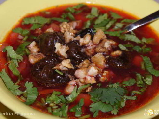 Рецепт борща с черносливом