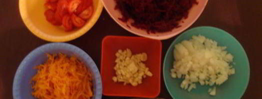 борщ с чесночными булочками. Шаг 8