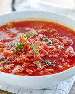 Борщ с кислой капустой и свеклой