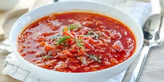 Борщ с кислой капустой и свеклой