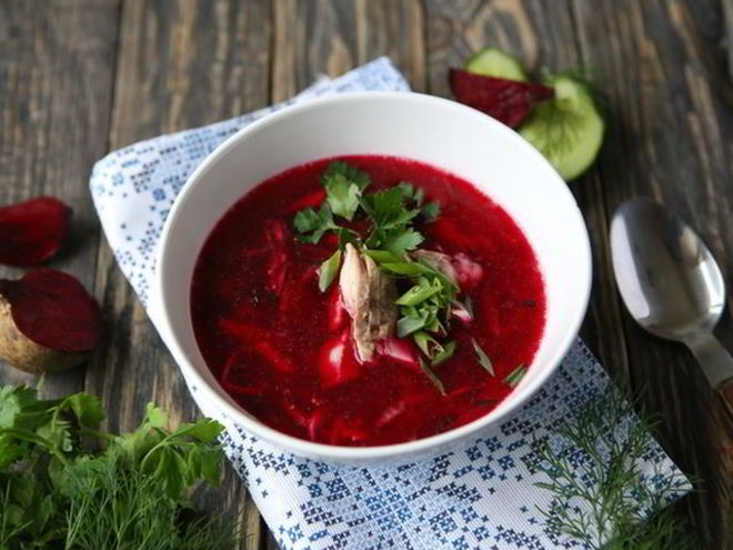 Рецепт борща с курицей