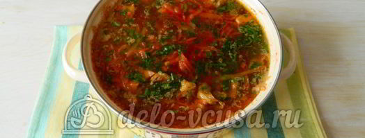 борщ с ребрышками. Шаг 9