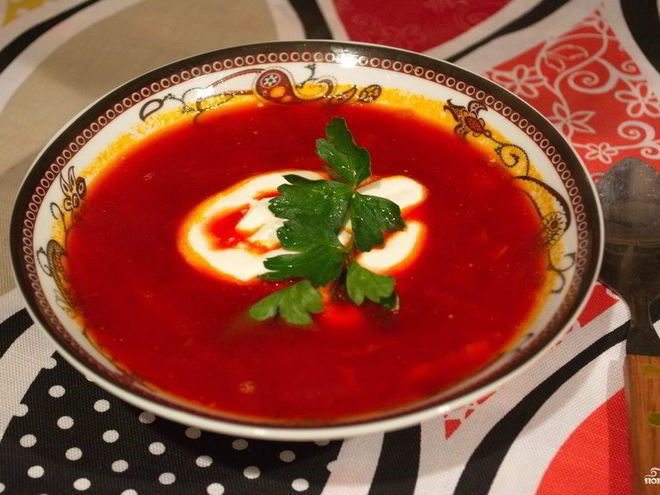 Рецепт борща с рыбой