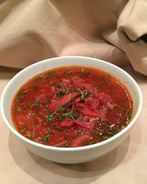 Борщ с уткой и грибами