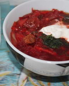 Борщ сибирский с мясом