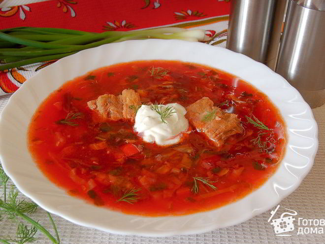 Рецепт борща украинского