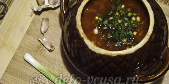 Борщ в горшочке