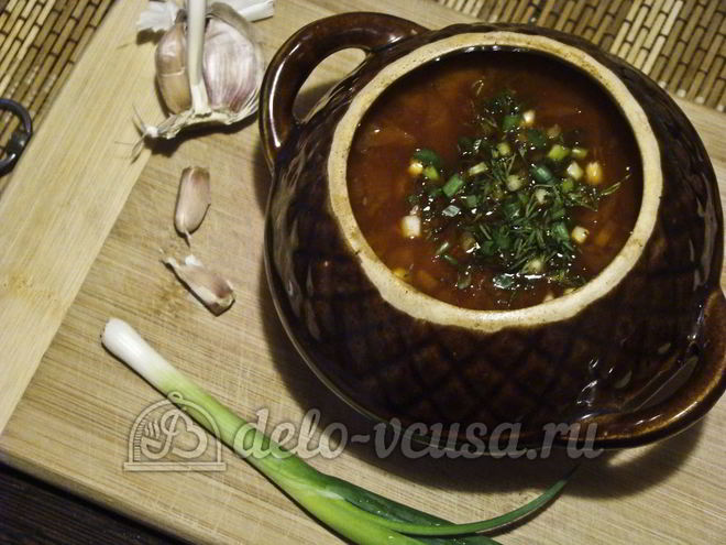 Рецепт борща в горшочке