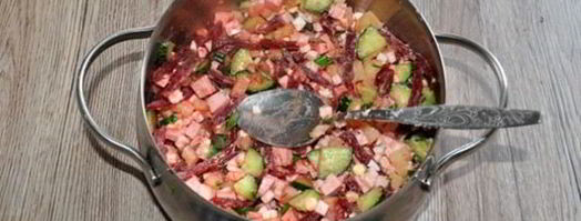 холодный борщ с маринованной свеклой. Шаг 4