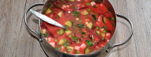 холодный борщ с маринованной свеклой. Шаг 5