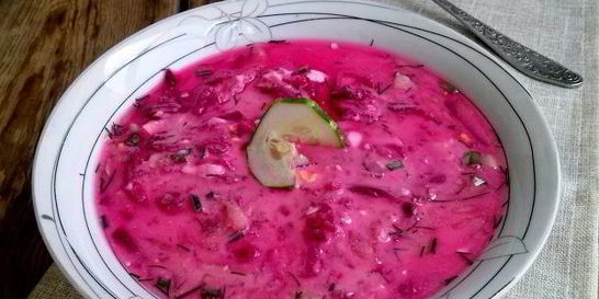 Литовский холодный борщ