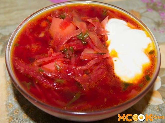 Рецепт овощного борща