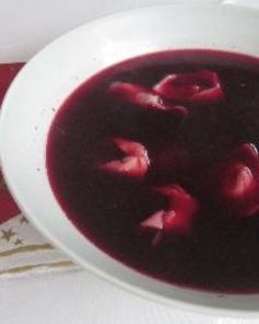 Польский борщ на свекольной закваске с сухими грибами