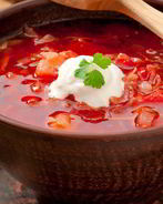 Сытный литовский борщ с картошкой и курицей