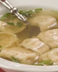 Бульон рыбный с пельменями