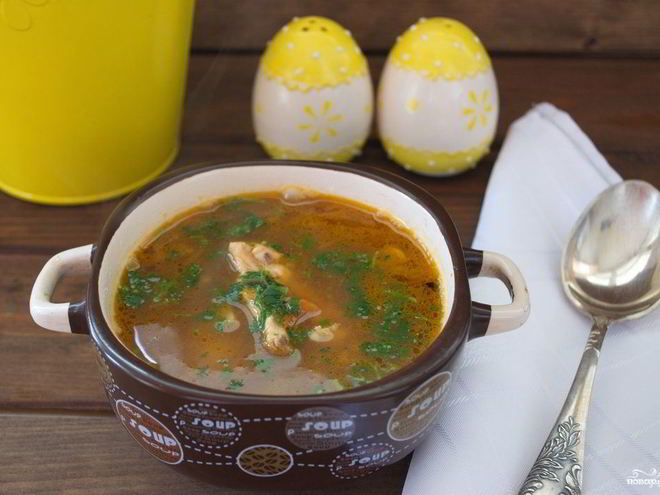 Рецепт диетического супа на курином бульоне