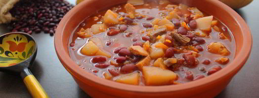 фасолевый суп на говяжьем бульоне со свининой. Шаг 7