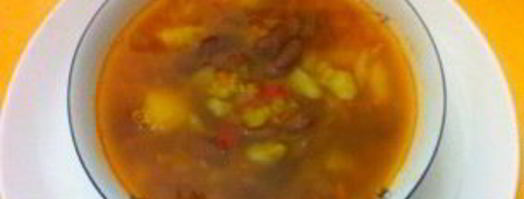 фасолевый суп на мясном бульоне. Шаг 10