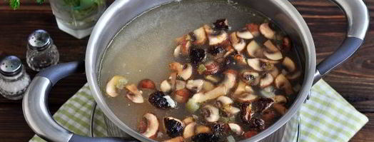 грибной суп на курином бульоне. Шаг 11