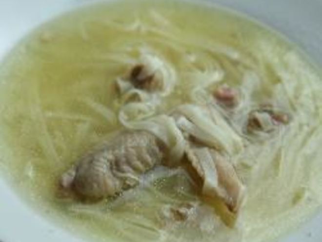 Рецепт лапши на курином бульоне