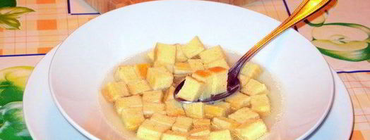 манные кубики для бульона. Шаг 7