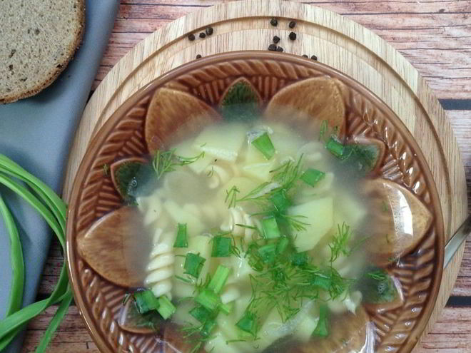 Рецепт супа на курином бульоне