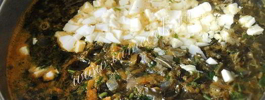 зеленый борщ со щавелем на мясном бульоне. Шаг 11