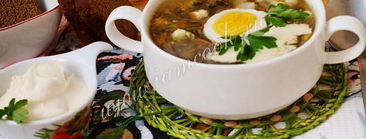 зеленый борщ со щавелем на мясном бульоне. Шаг 12