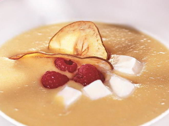 Рецепт фруктового супа с пломбиром