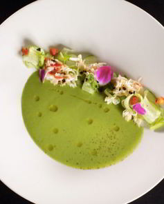 Гаспачо огуречный с крабом