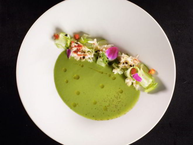 Рецепт гаспачо огуречного с крабом