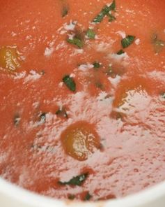 Гаспачо с апельсиновым льдом