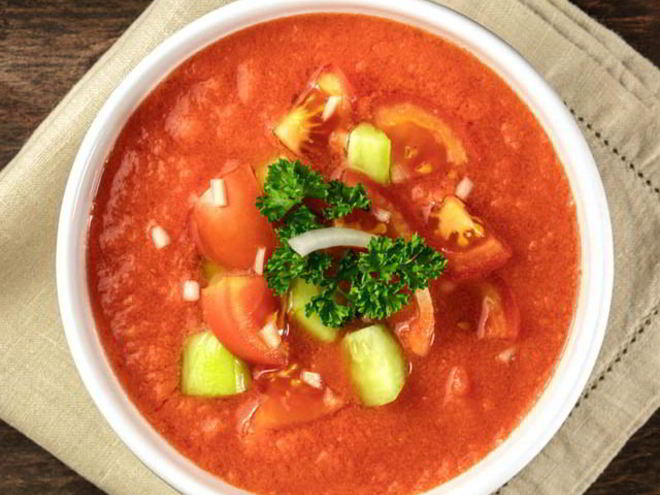 Рецепт гаспачо с газированной водой