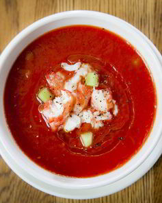 Гаспачо с камчатским крабом