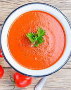 Гаспачо с медом и авокадо