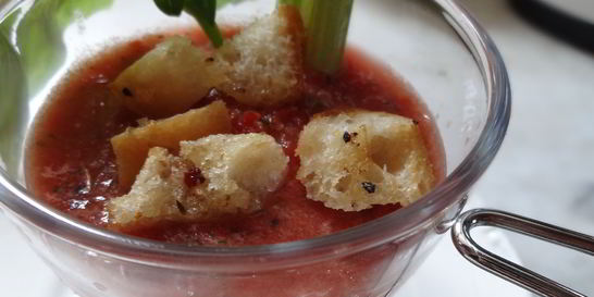 Гаспачо с сухариками