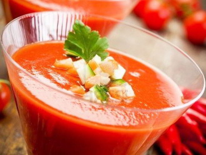 Рецепт летнего свежего гаспачо